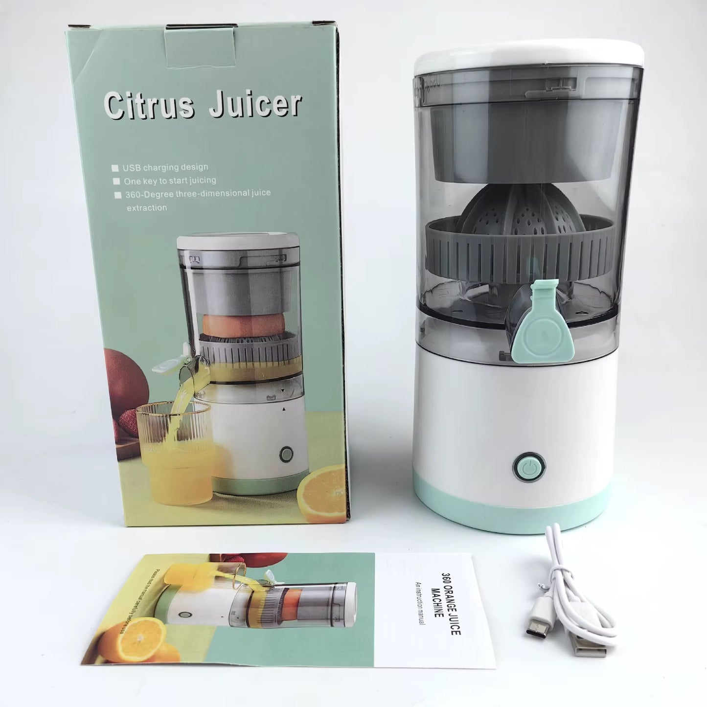 2-in-1 Portable USB Rechargeable Blender & Citrus Juicer