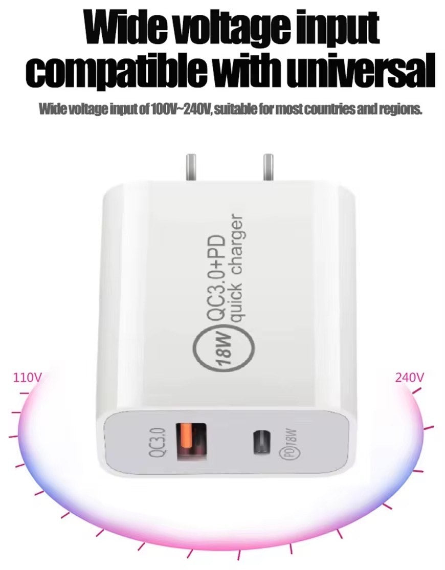 20W USB-C Fast Charger | Power Delivery 3.0 | Universal Adapter | UK/EU/US/AU Plugs