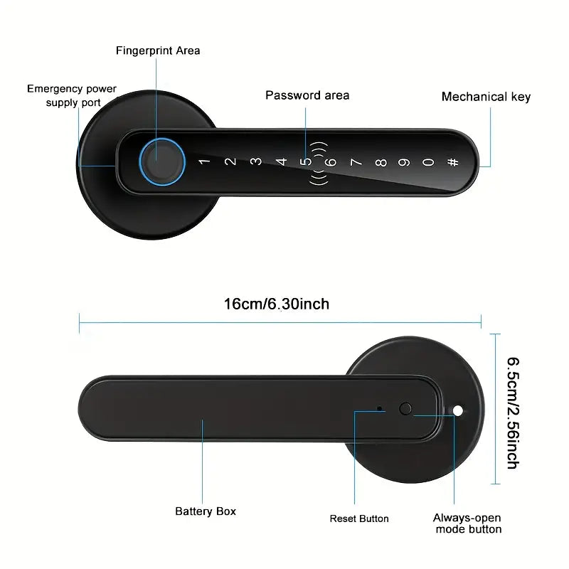 🔒 Smart Door Lock | 5 Unlock Methods | Fingerprint & APP ✅