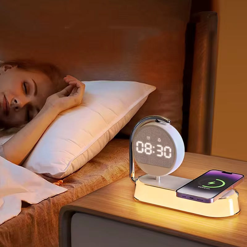 Custom Logo 3-in-1 LED Alarm Clock & Wireless Charger for iPhone 15 (Pre-Order)
