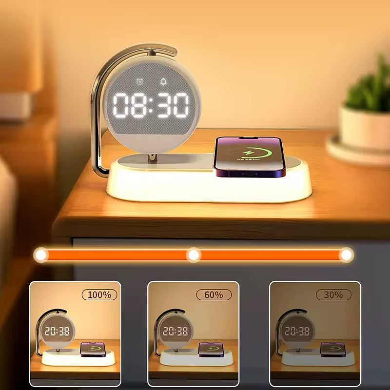 Custom Logo 3-in-1 LED Alarm Clock & Wireless Charger for iPhone 15 (Pre-Order)