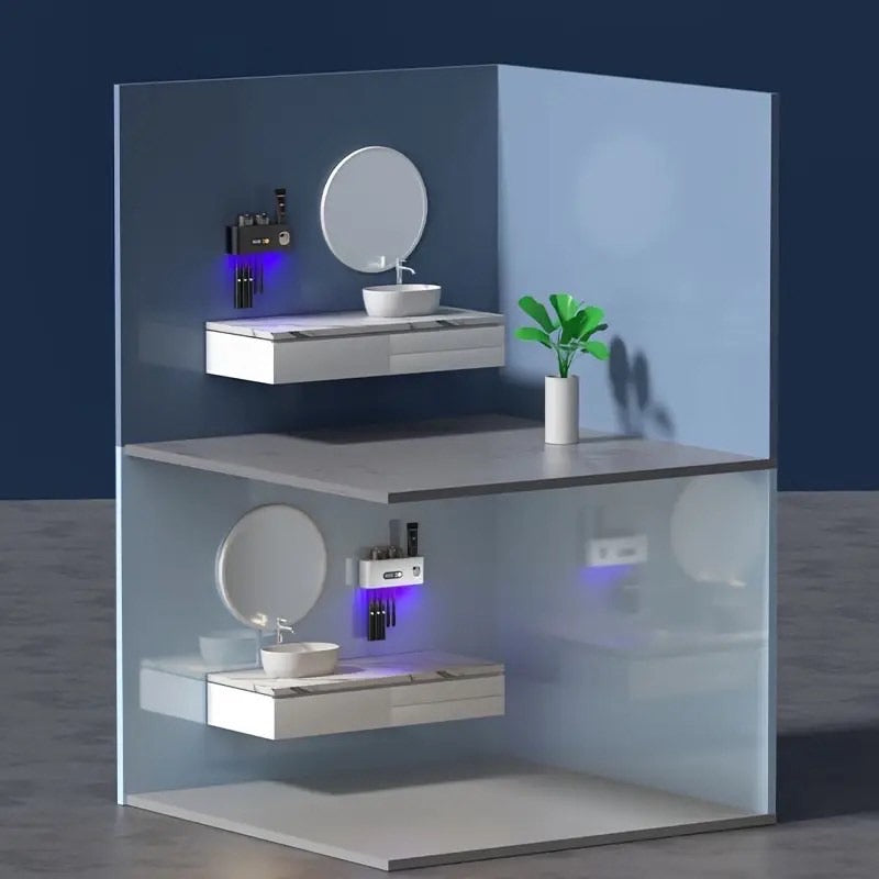 🪥 Smart Toothbrush Sanitizer 🕒 | 2 Cups + Auto Dispenser ⚡