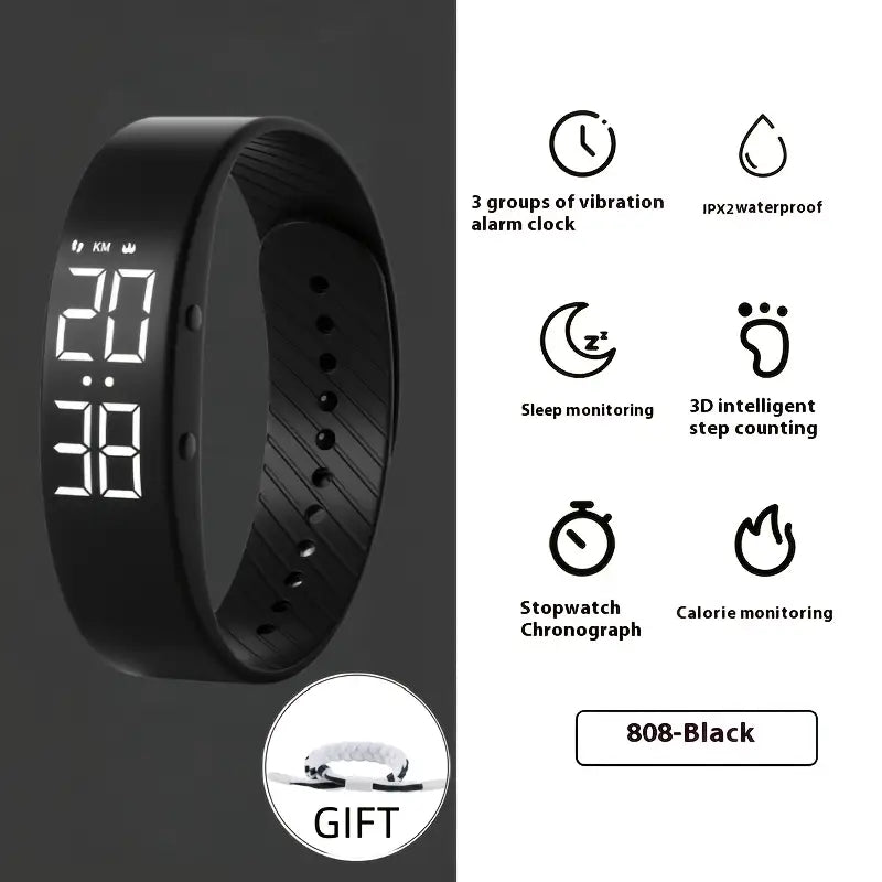 Unisex multi-functional sports outdoor USB simple electronic watch,