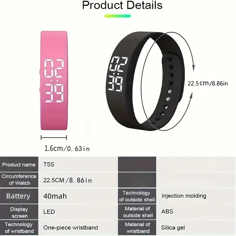 Unisex multi-functional sports outdoor USB simple electronic watch,