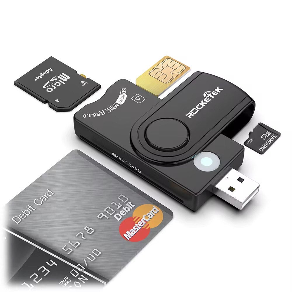 Slim EMV chip card reader &smart adapters - USB Mobile ID & payment reader