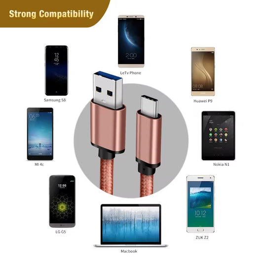 USB-A to USB-C Fast Charging Cable | 60W Power Delivery | 1M & 2M Available