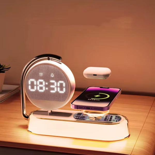 3-in-1 LED Alarm Clock & Wireless Charger for iPhone 15