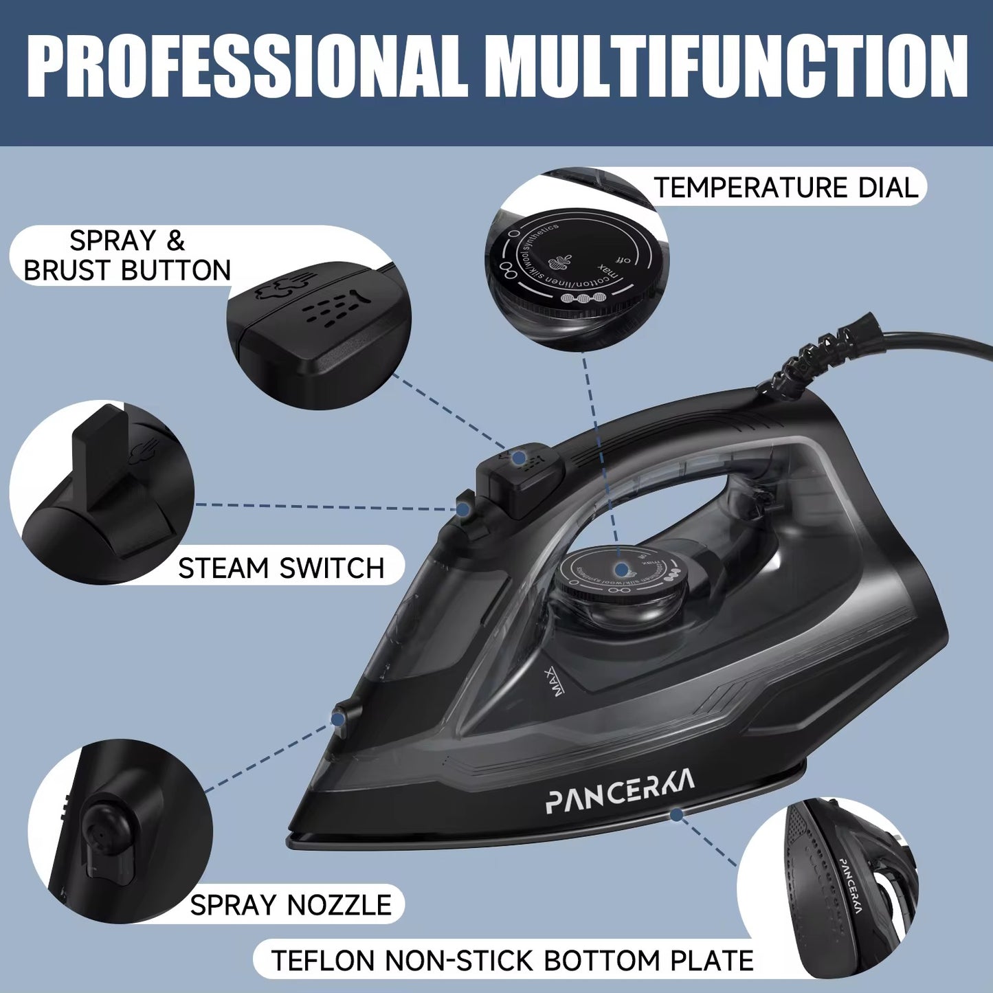 Portable Cordless Steam Iron – Travel & Handheld Electric Iron