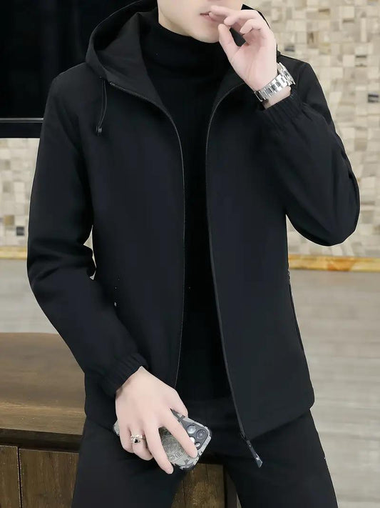 Black Streetwear Jacket - Unisex Winter Coat | Lightweight & Warm
