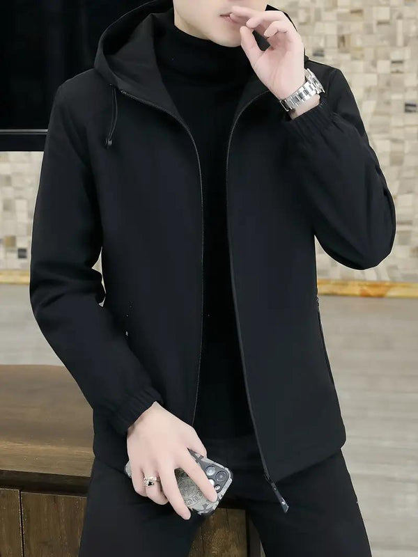 Black Streetwear Jacket - Unisex Winter Coat | Lightweight & Warm